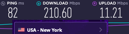 VyprVPN rýchlosť New York