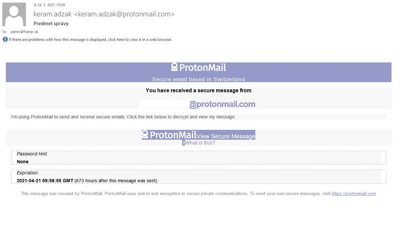 ProtonMail šifrovaný email