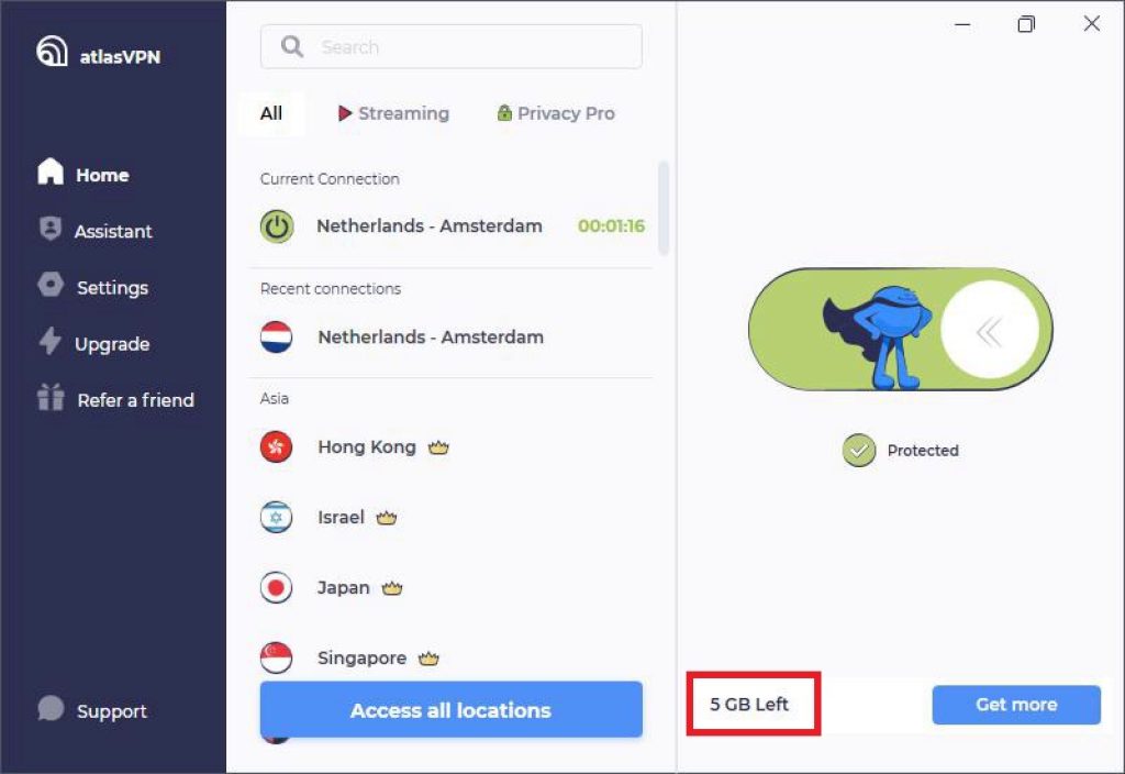 Atlas VPN Freemium Verzia