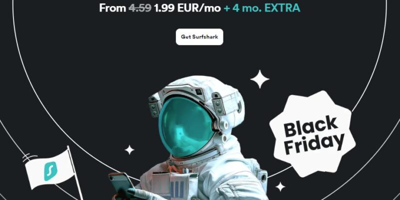 Surfshark spouští Black Friday 2024: 87% sleva + 4 měsíce zdarma